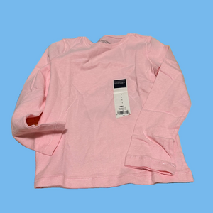 Girls long sleeved tee in light pink. Size 6, brand new!